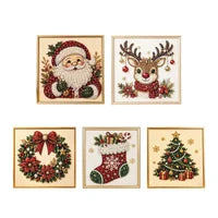 SparkleCraft Christmas five-design diamond painting bundle